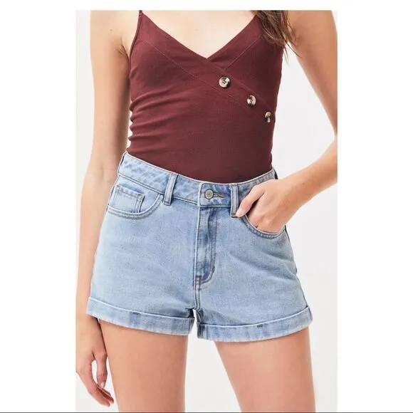 ✨HP✨PacSun Amber Blue Denim Mom Shorts✨