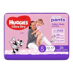 Huggies Nappies Pants Walker Girl 26 Pack