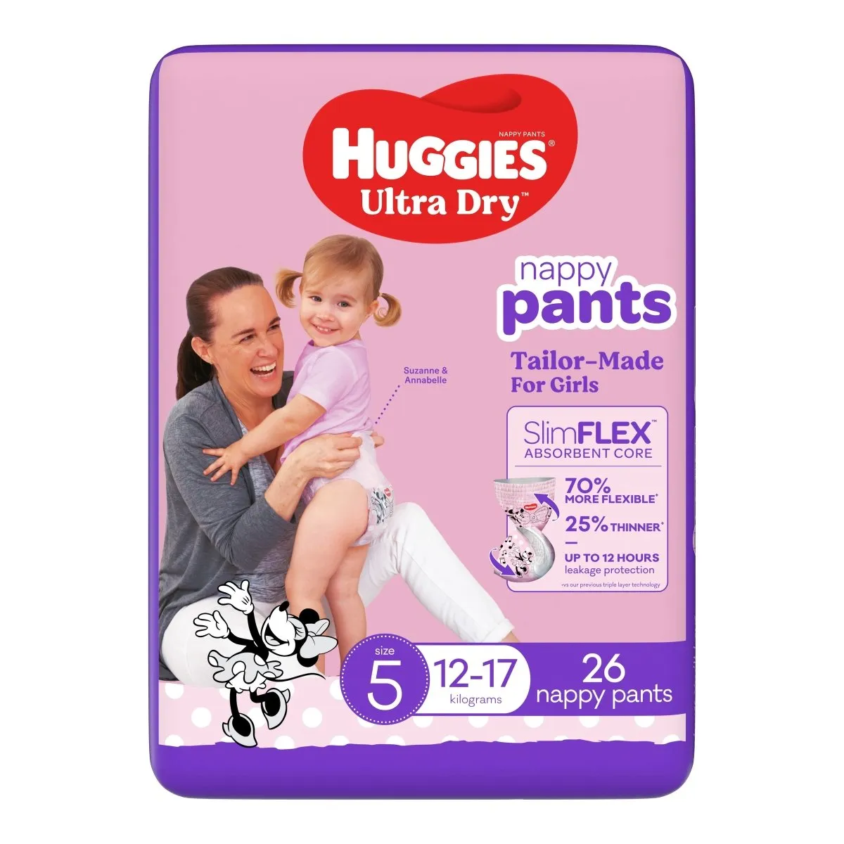 Huggies Nappies Pants Walker Girl 26 Pack