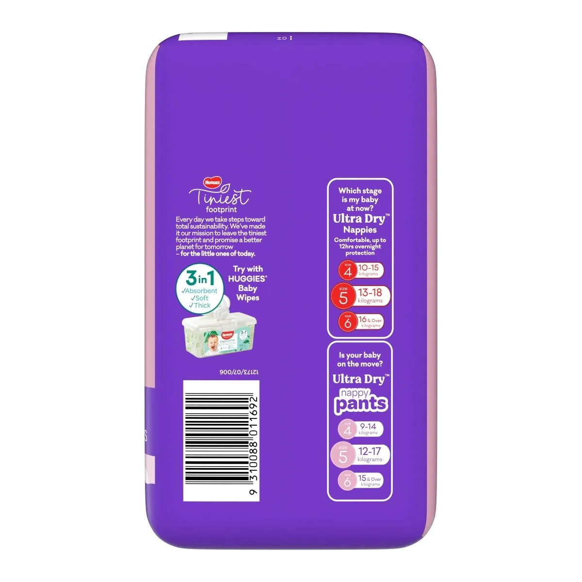 Huggies Nappies Pants Walker Girl 26 Pack