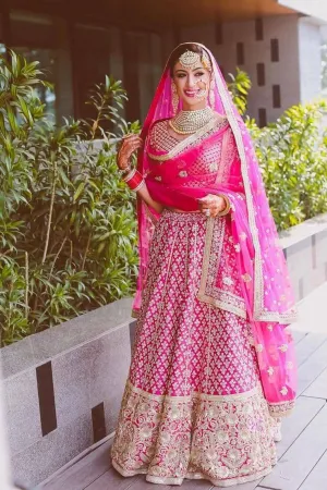 Indian Stunning pink Full flare Lehenga Choli # B1962