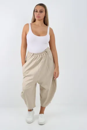 Italian Wide Leg Baggy Parachute Palazzo Trouser