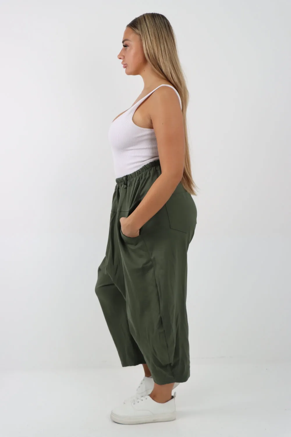 Italian Wide Leg Baggy Parachute Palazzo Trouser