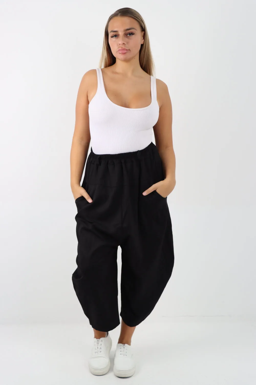 Italian Wide Leg Baggy Parachute Palazzo Trouser