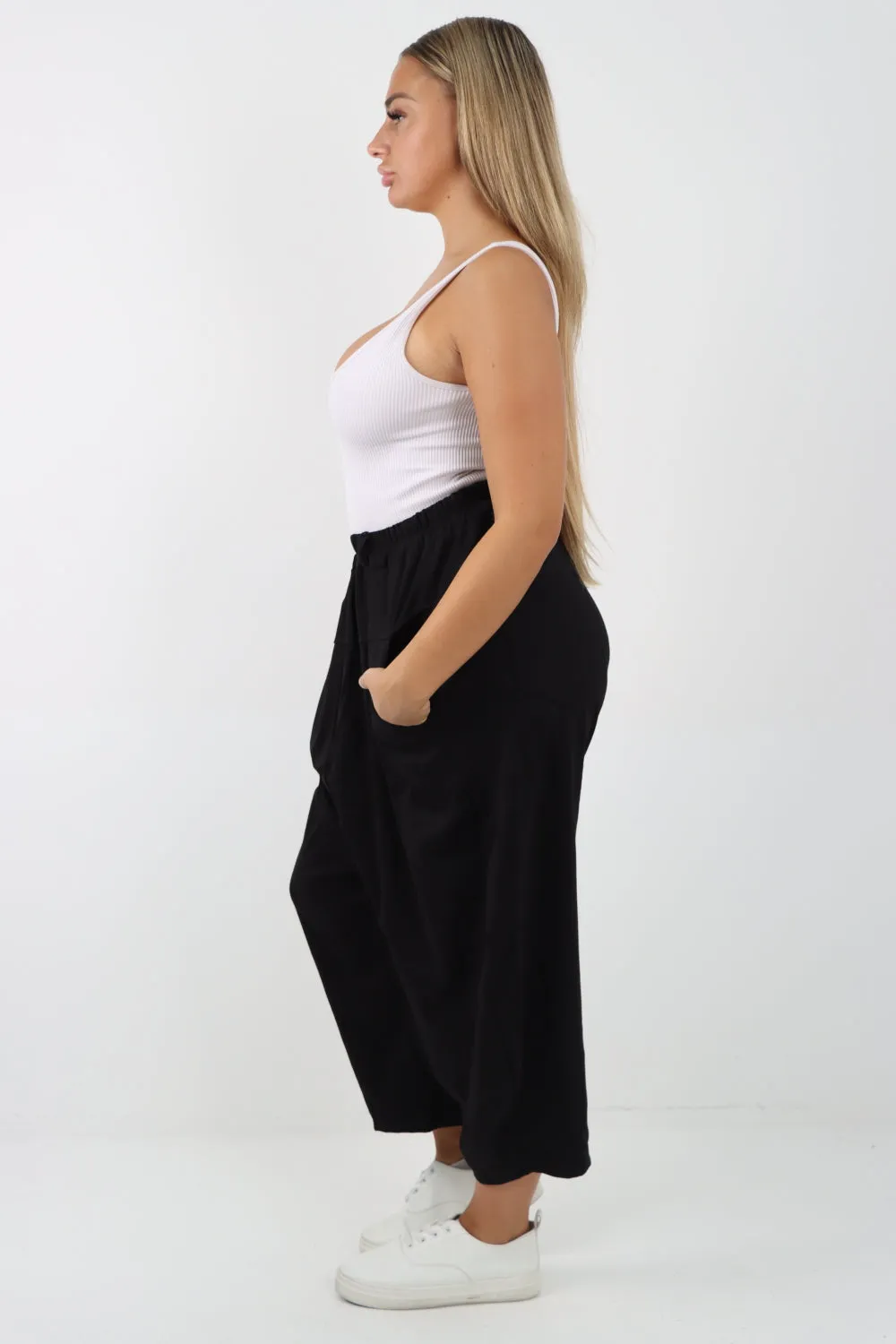 Italian Wide Leg Baggy Parachute Palazzo Trouser