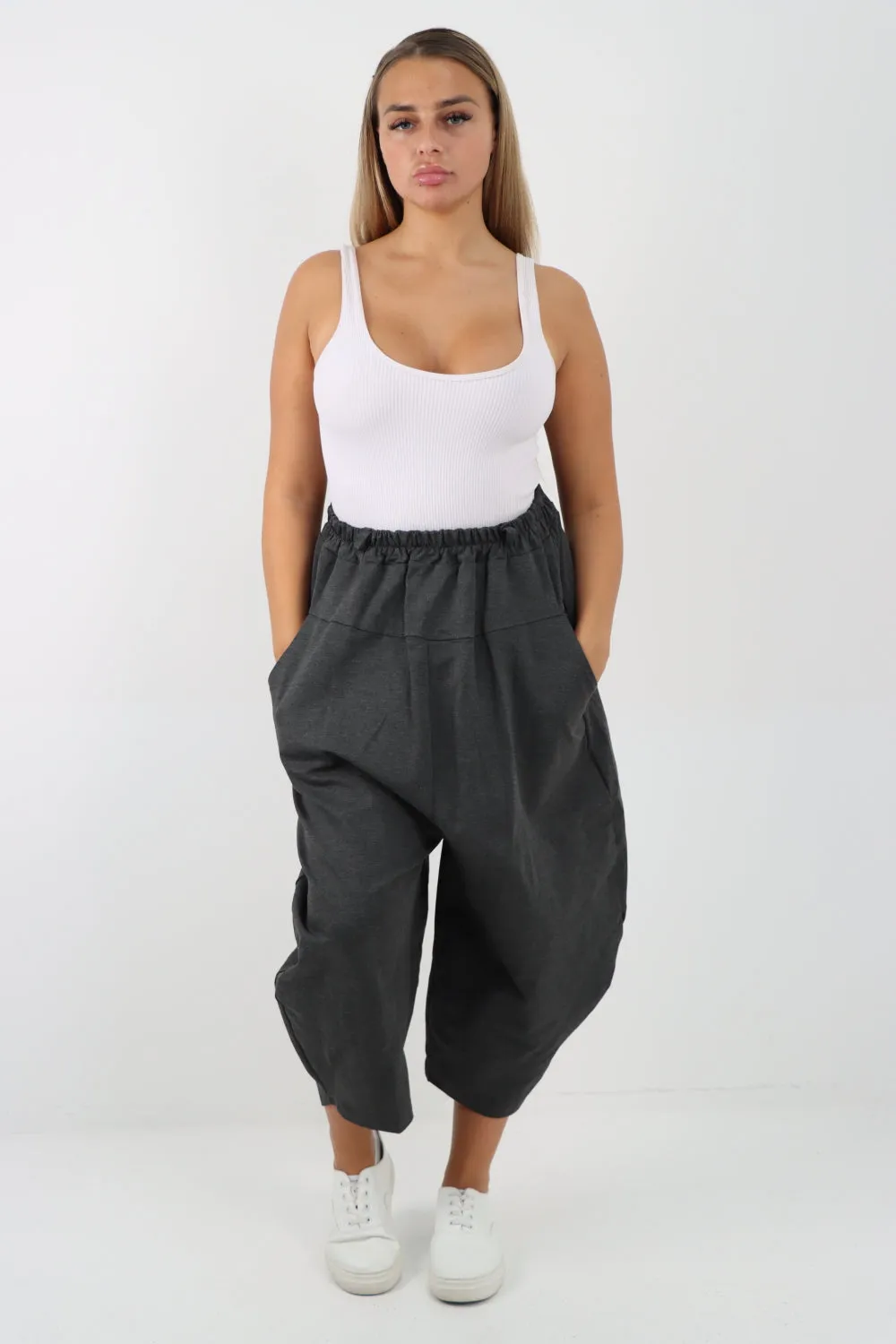 Italian Wide Leg Baggy Parachute Palazzo Trouser