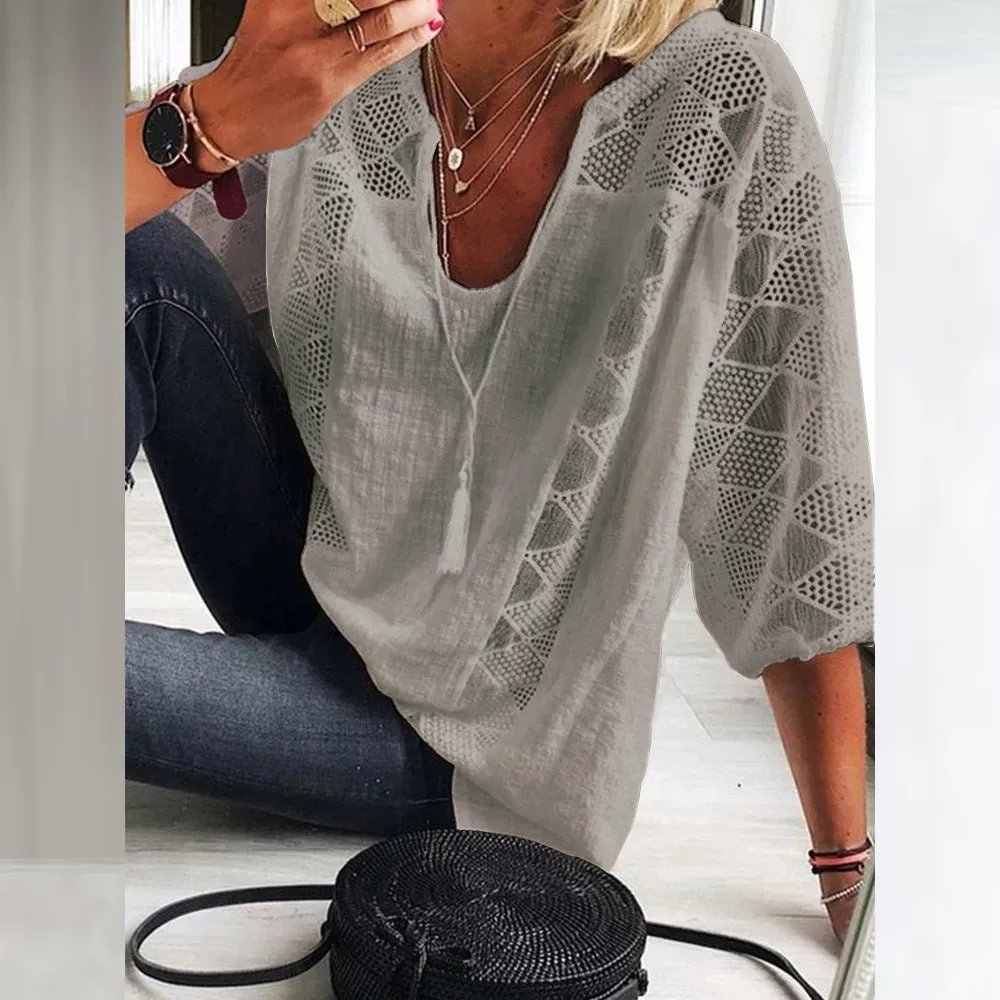 Ivy™ - Detailed Crochet Blouse