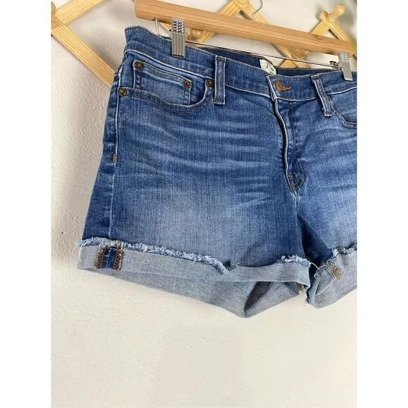 J. CREW | Jean Denim Shorts Merrill Wash Mid High Rise K321