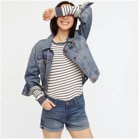J. CREW | Jean Denim Shorts Merrill Wash Mid High Rise K321
