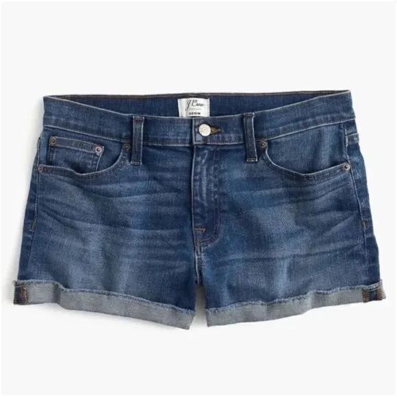 J. CREW | Jean Denim Shorts Merrill Wash Mid High Rise K321