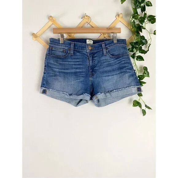 J. CREW | Jean Denim Shorts Merrill Wash Mid High Rise K321