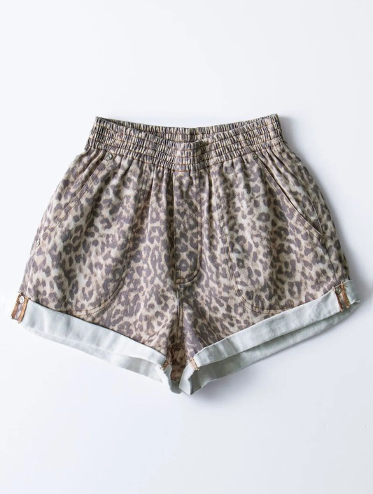 Jovi Leopard Cuffed Shorts