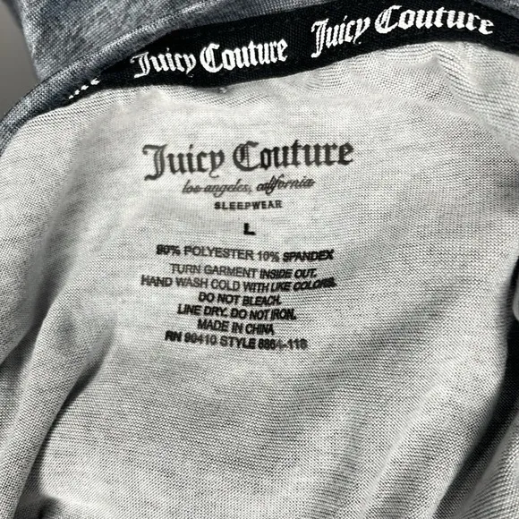 Juicy Couture Gray Sleepwear Pajamas Loungewear Shorts Set | Size L
