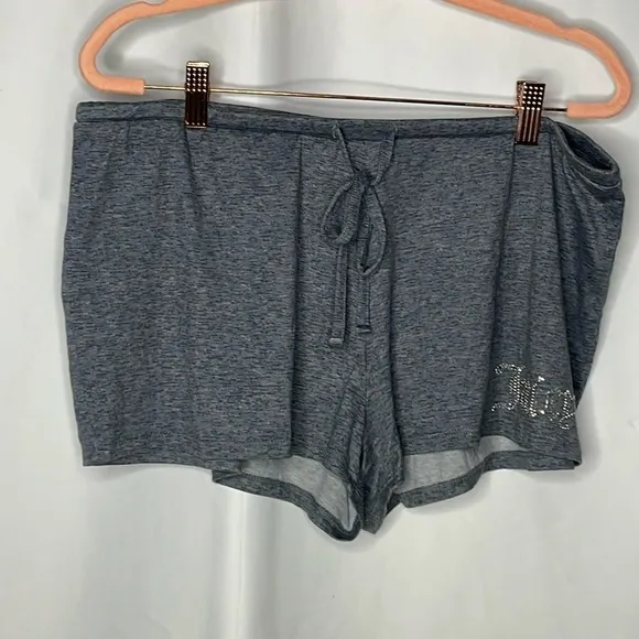 Juicy Couture Gray Sleepwear Pajamas Loungewear Shorts Set | Size L