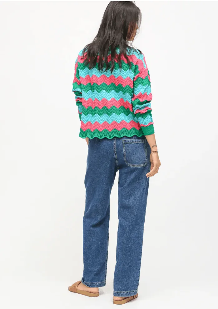 Jules Sweater by Electric and Rose | Seaglass/Pink