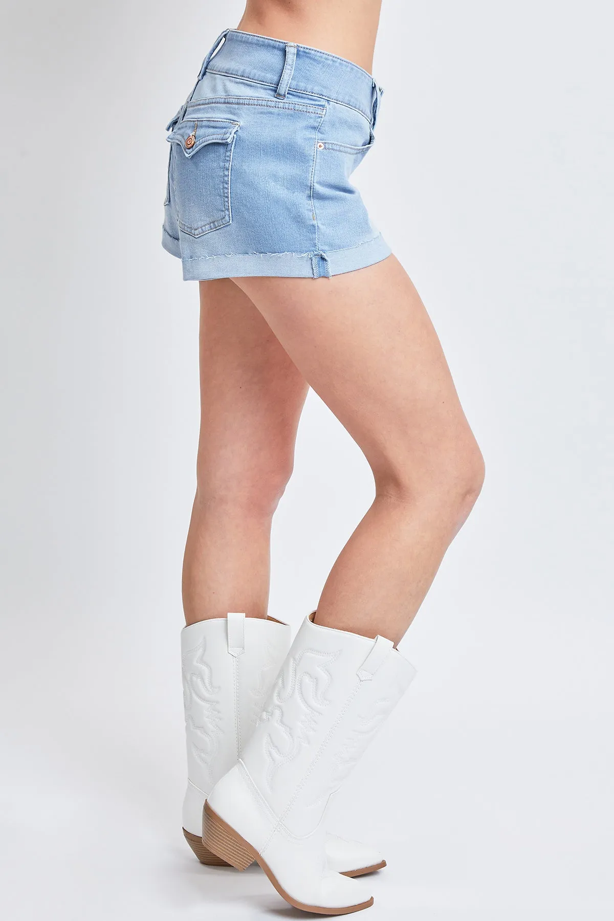 Junior Low-Rise Denim Short With Flap Back Pockets, pack of 12