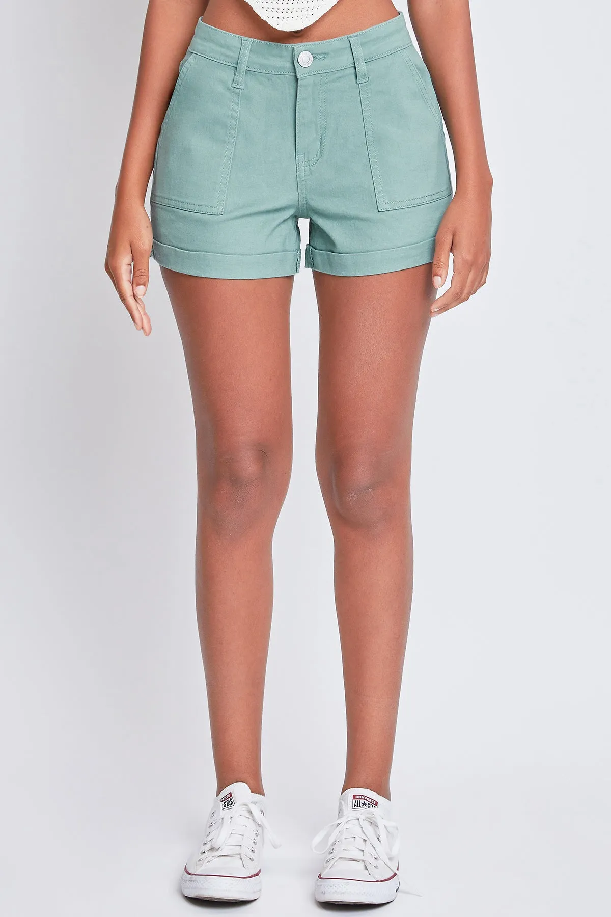 Junior Mid Rise Rolled Cuff Short, Pack of 12