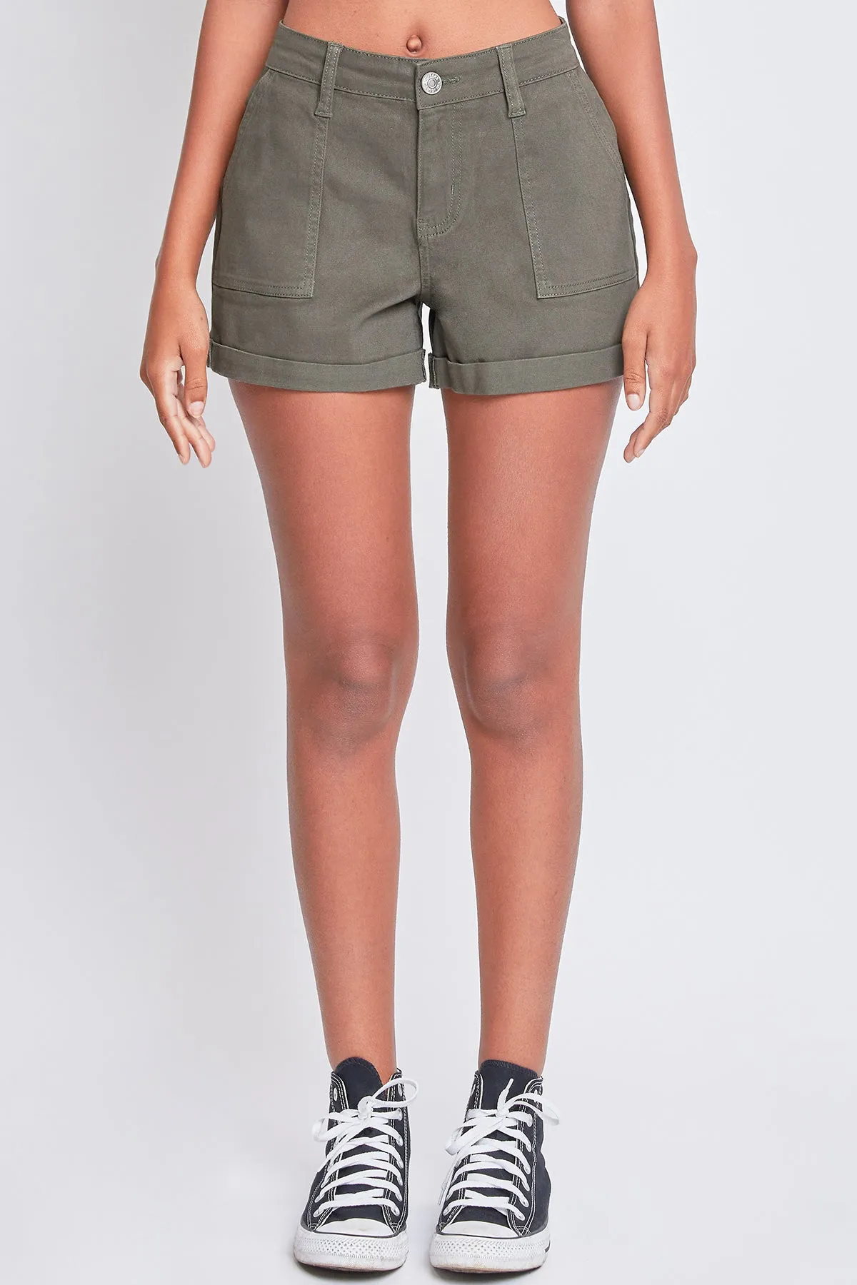 Junior Mid Rise Rolled Cuff Short, Pack of 12