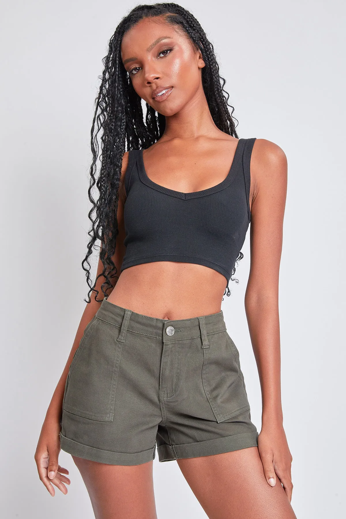 Junior Mid Rise Rolled Cuff Short, Pack of 12
