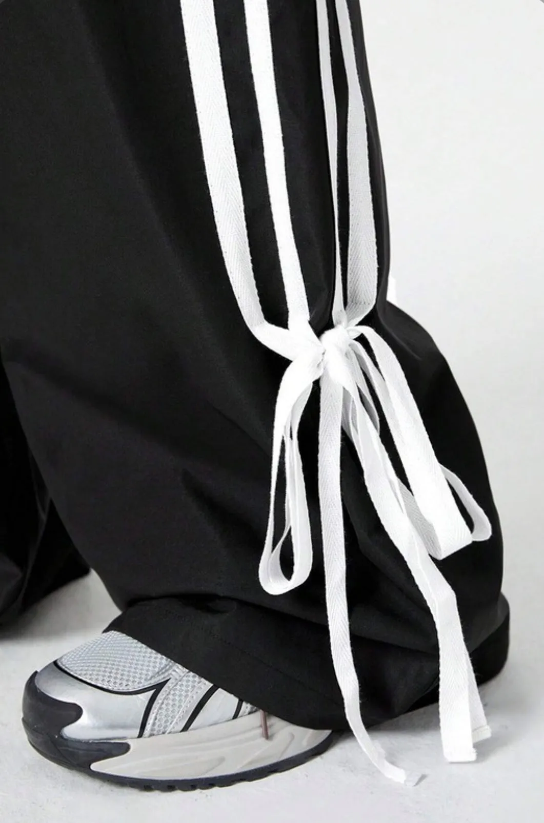 Just A Girl Bow Track Pant | Black