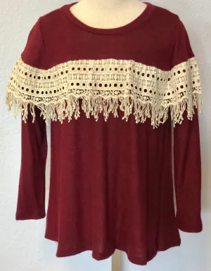 K HACCI CROCHET DETAIL TOP