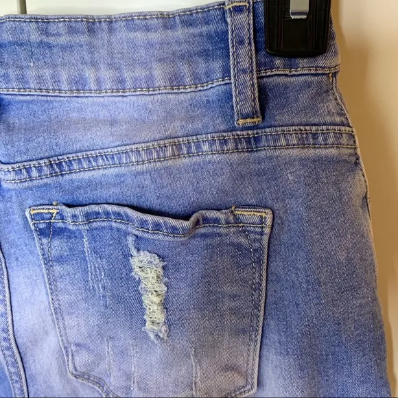 KanCan Distressed Cuffed Jean Shorts