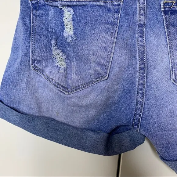 KanCan Distressed Cuffed Jean Shorts