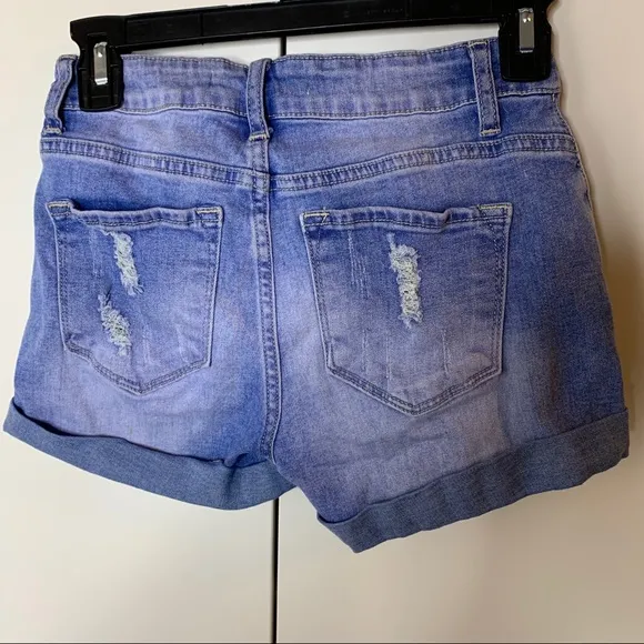 KanCan Distressed Cuffed Jean Shorts