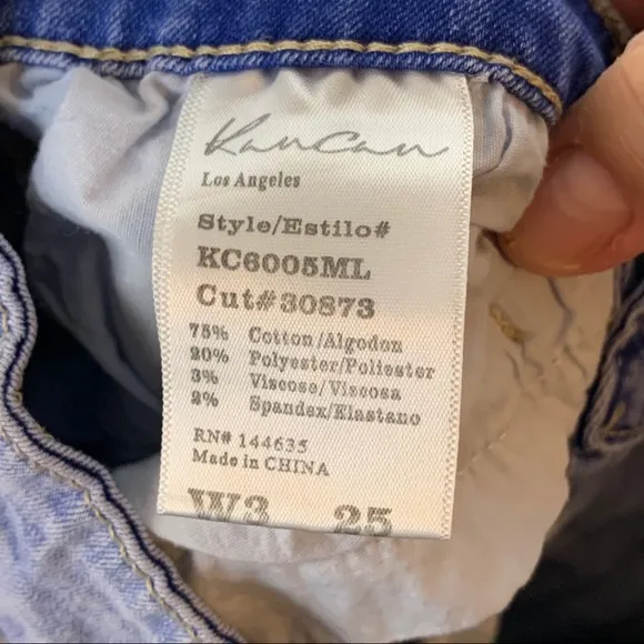 KanCan Distressed Cuffed Jean Shorts