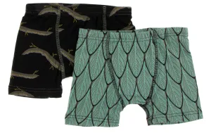 KicKee Pants Natural Midnight Electric Eels & Midnight Feathers Boys Boxer Brief Set