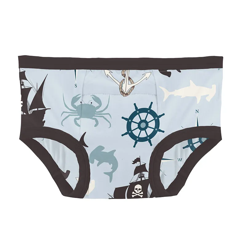 KicKee Pants Training Pants - Illusion Blue Pirate Adventure