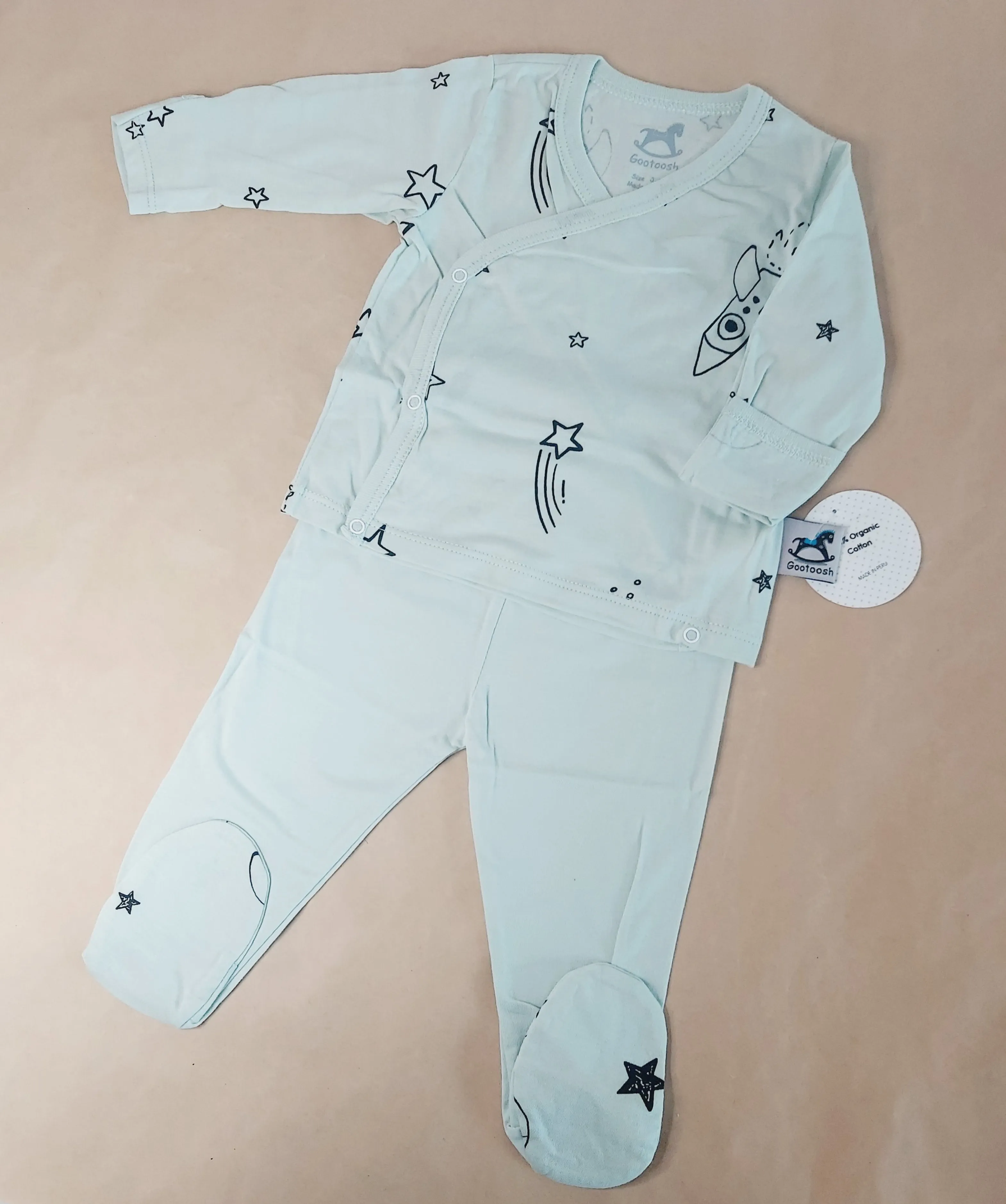 Kimono set- Sage Stars