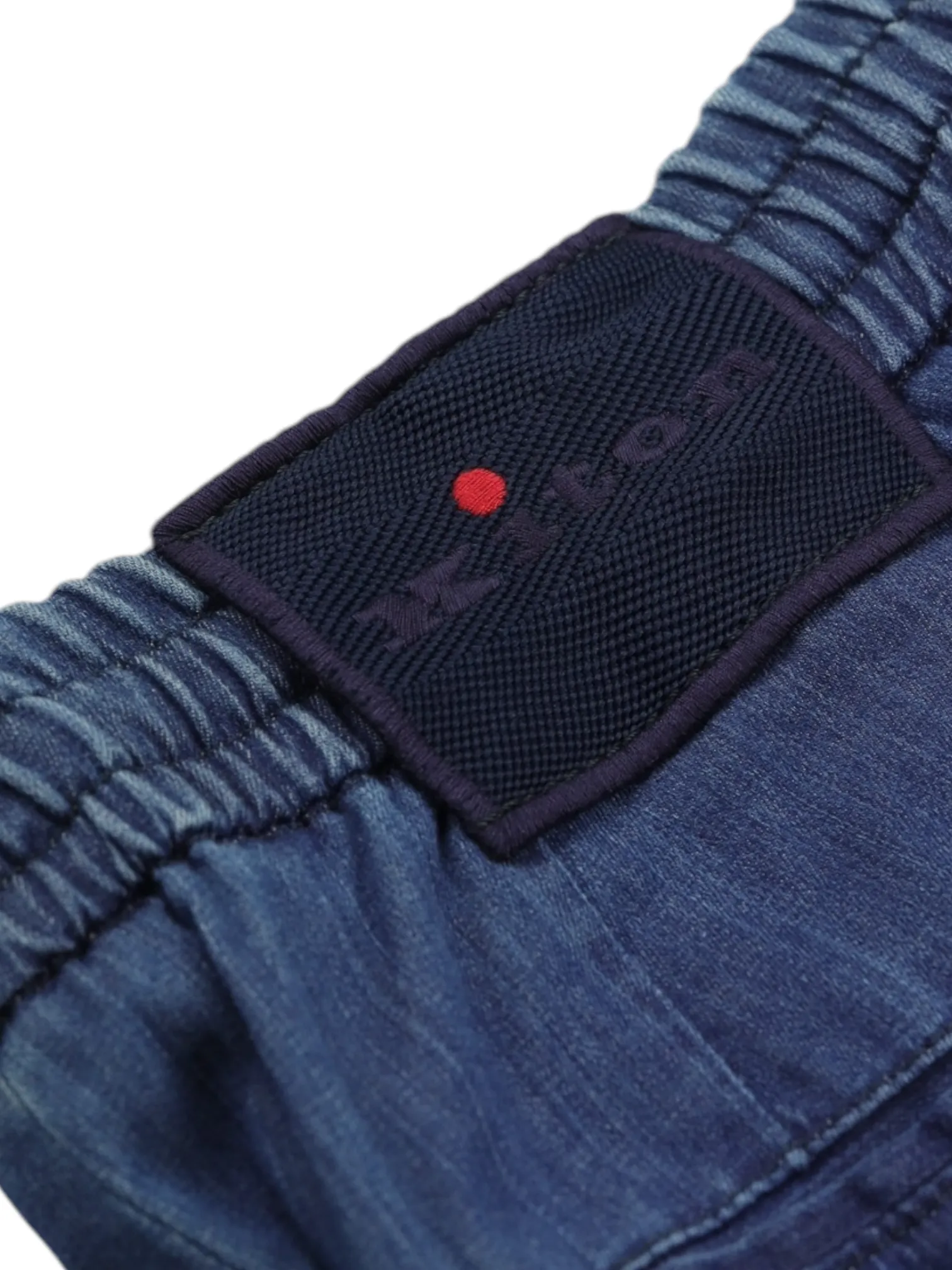 Kiton Chambray Blue Cotton-Stretch Casual Trousers
