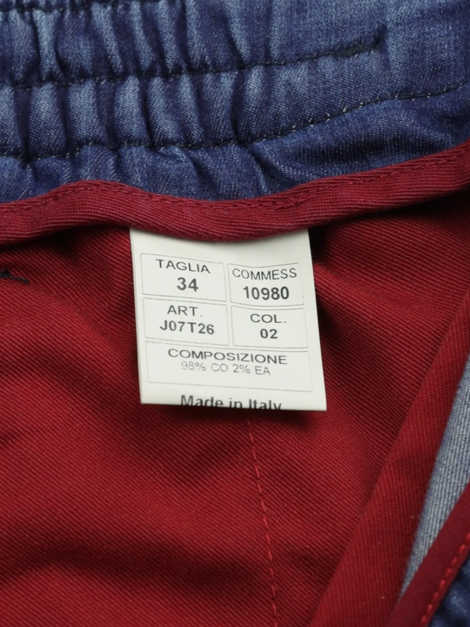 Kiton Chambray Blue Cotton-Stretch Casual Trousers