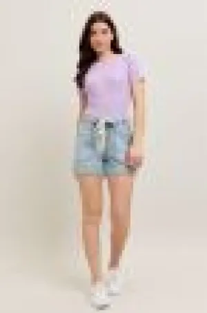 Lana High Waist Cuff Jogger Shorts