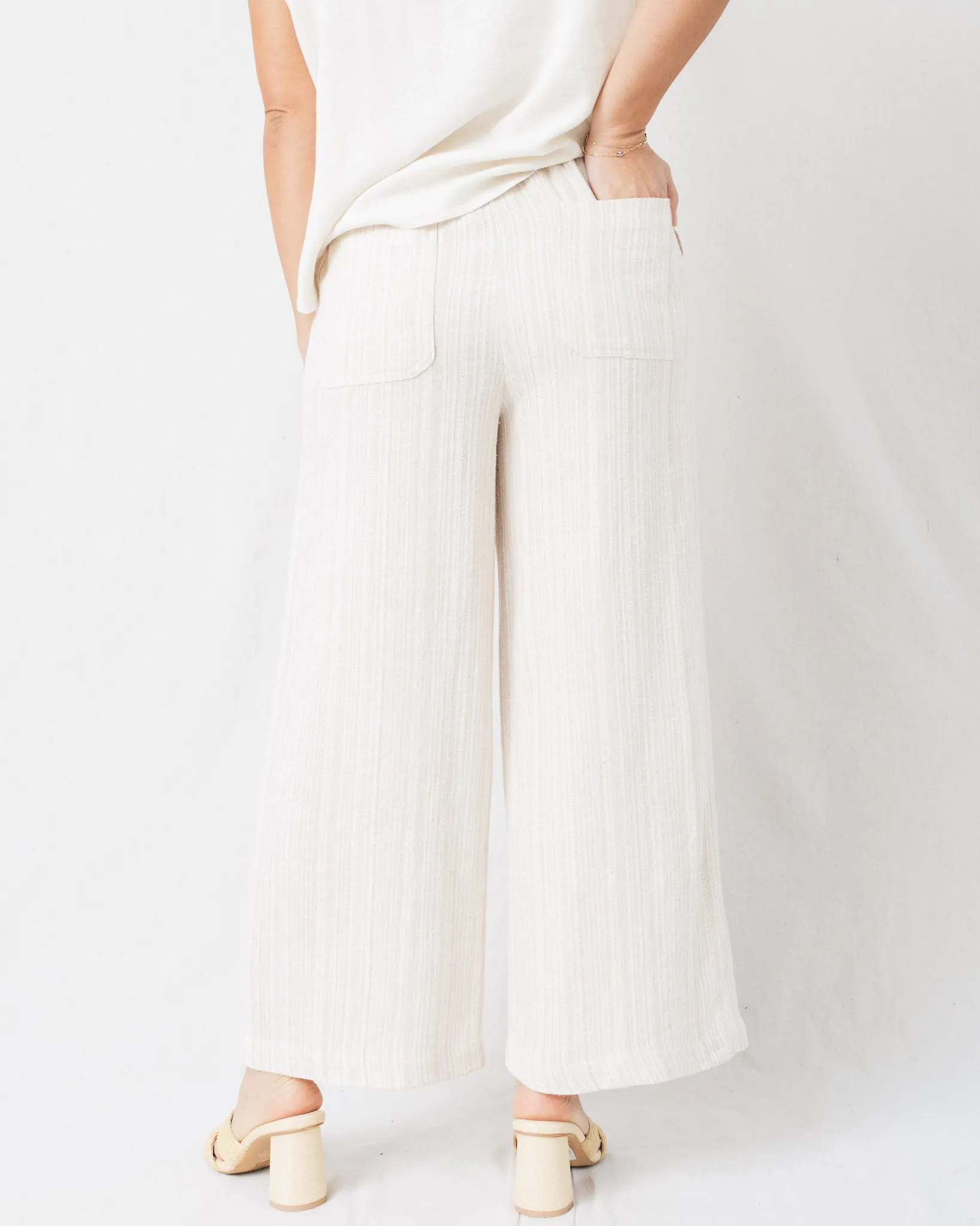 Laura Striped Linen Blend Wide Leg Pants