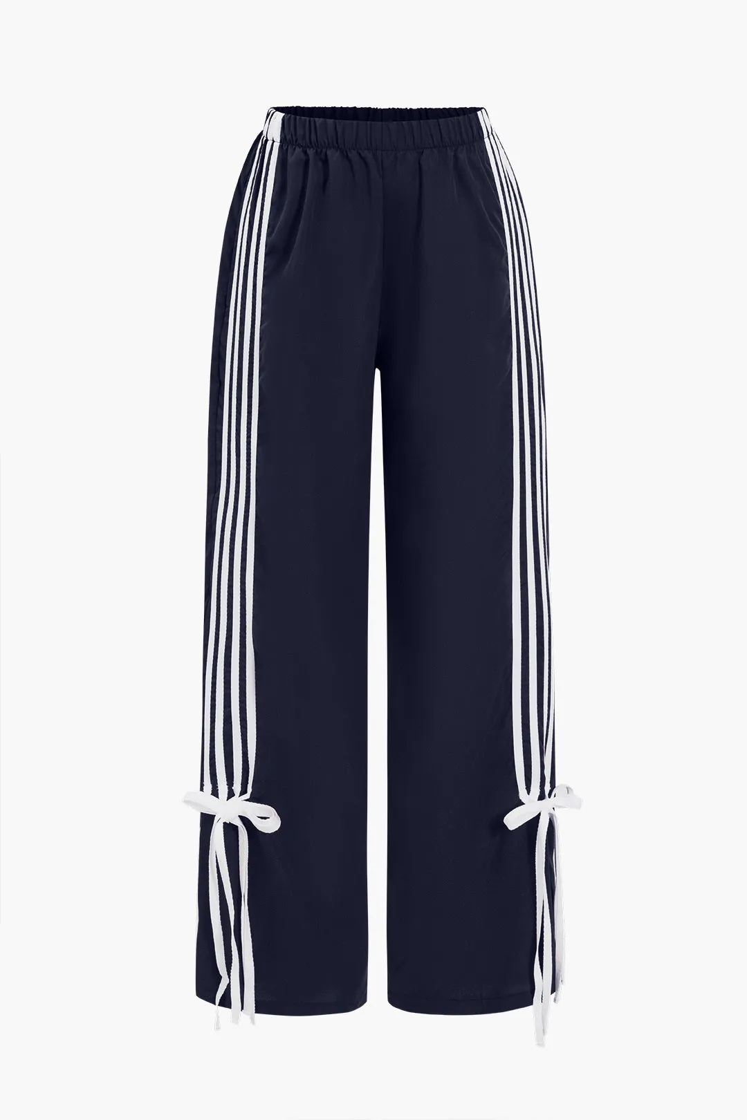 Lavinia - Trendy Bow Detail Patchwork Woman's Trousers