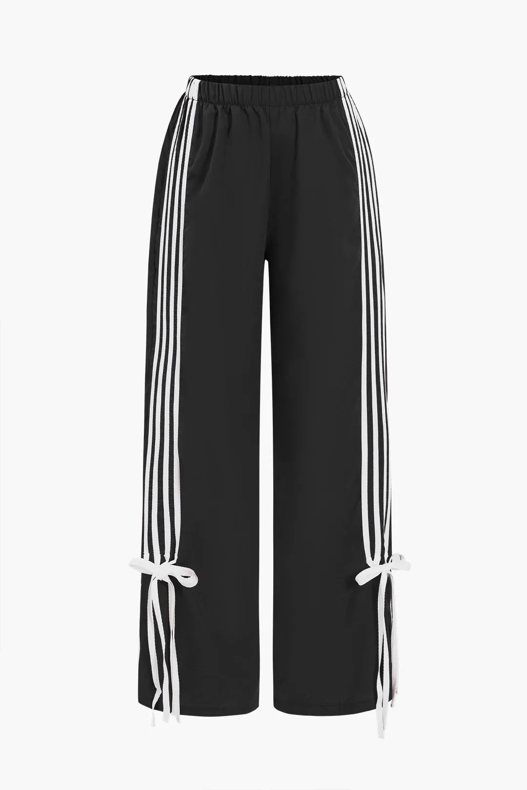 Lavinia - Trendy Bow Detail Patchwork Woman's Trousers