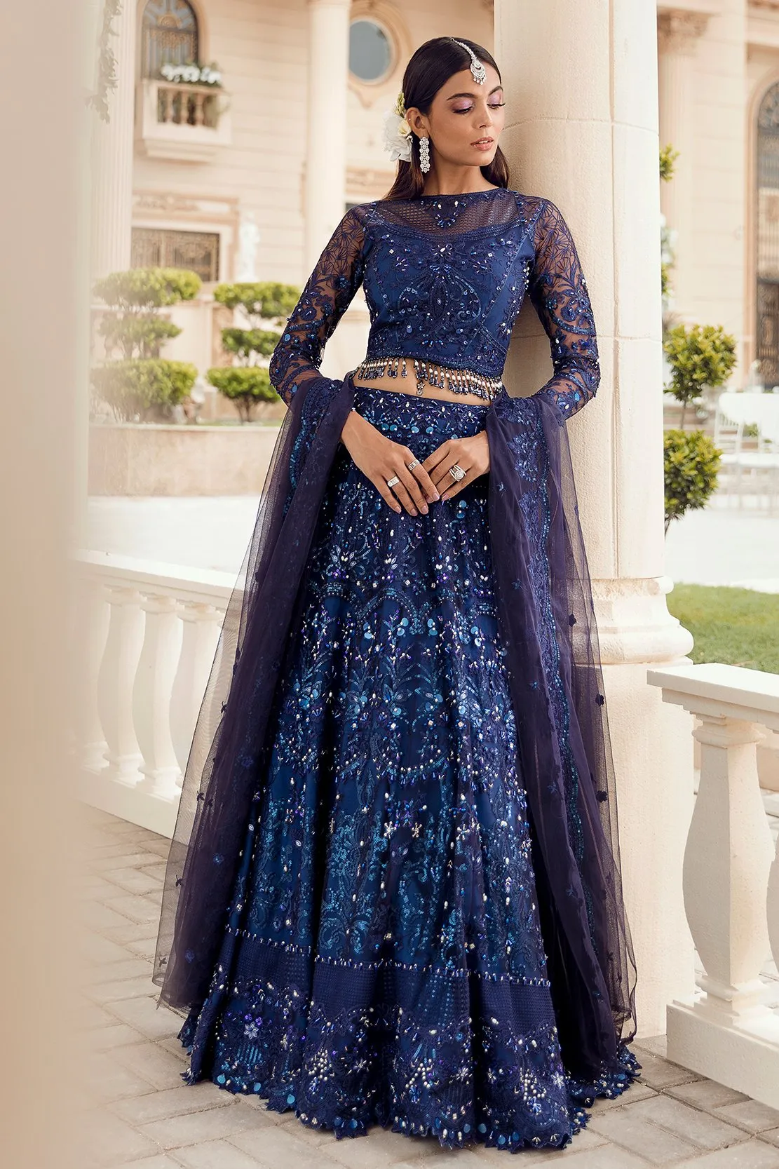 Lehenga Choli In Navy Blue Color Designer 2021 #PF146
