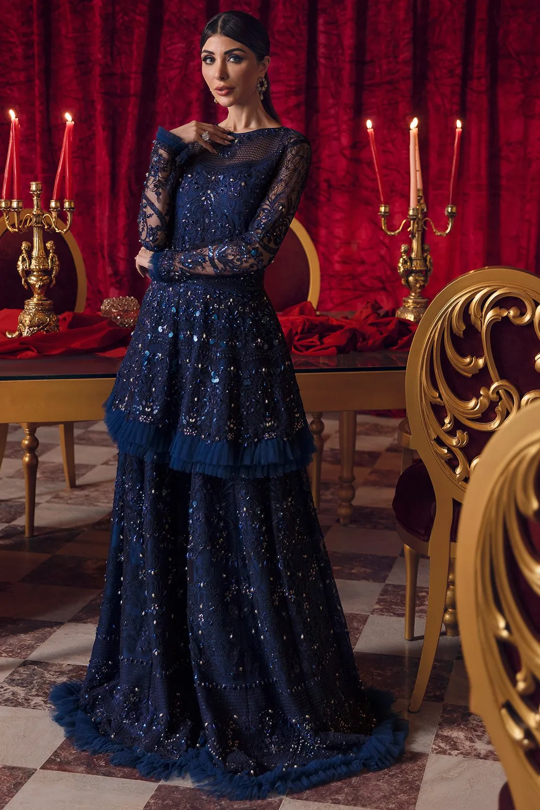 Lehenga Choli In Navy Blue Color Designer 2021 #PF146