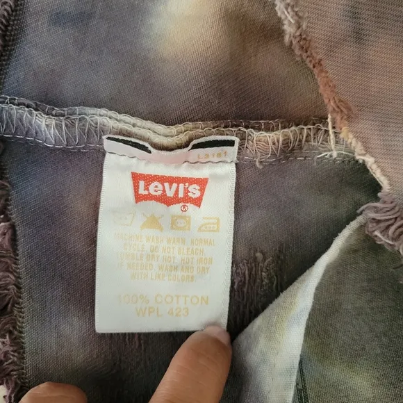 Levi's Tie Dye Shorts High-Waist Size 30