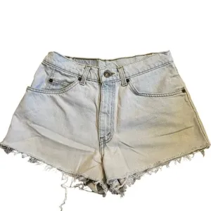 Levi’s Vintage 90s 560 orange tab light wash cutoff denim jean shorts size 29