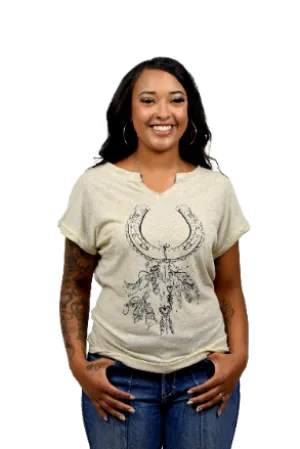 Liberty Wear Collection Tops: Horseshoe And Feathers