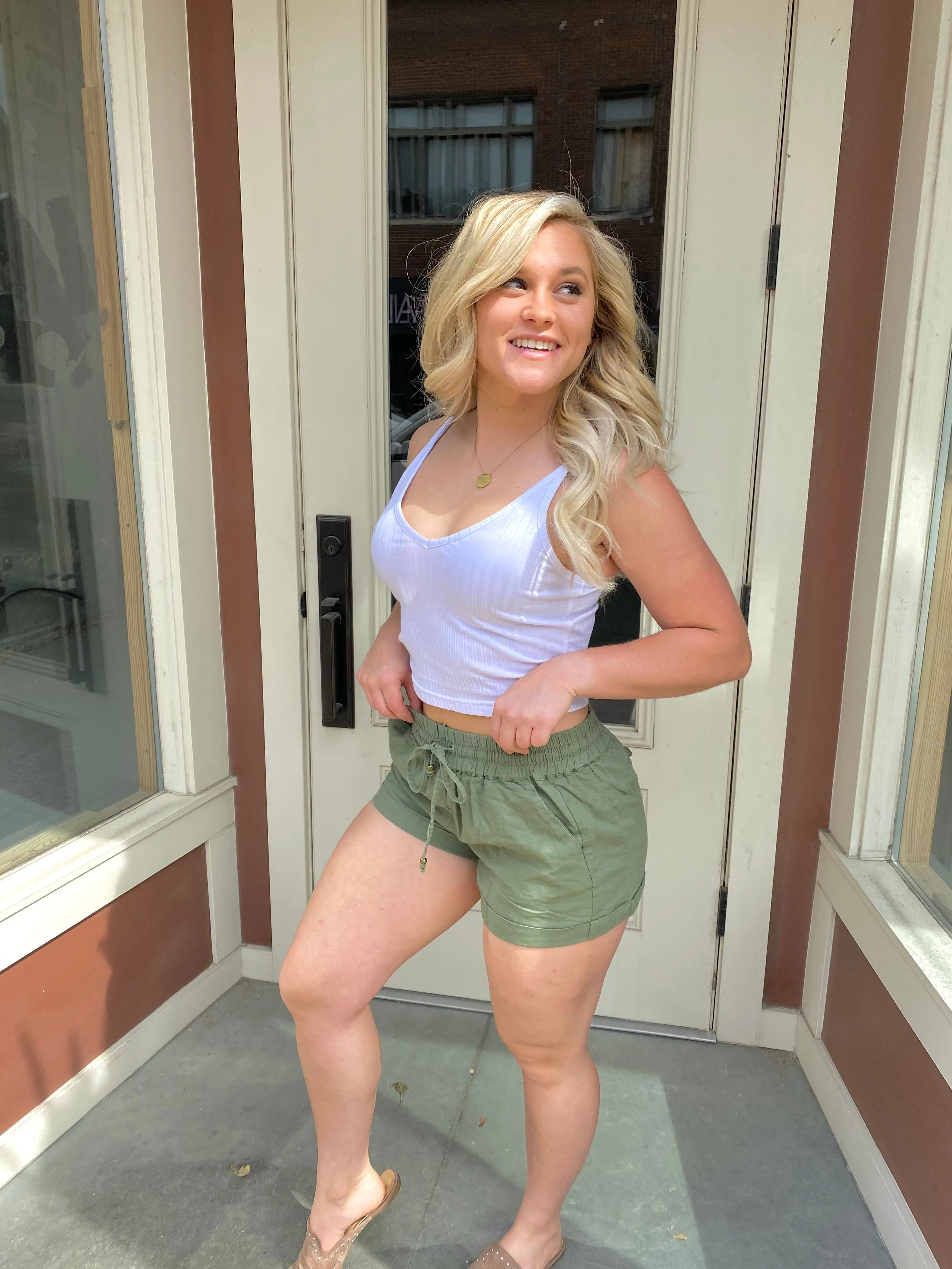 Light Olive Shorts