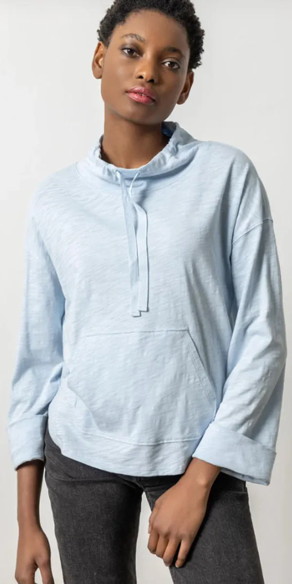 Lilla P Drawstring Neck Pullover