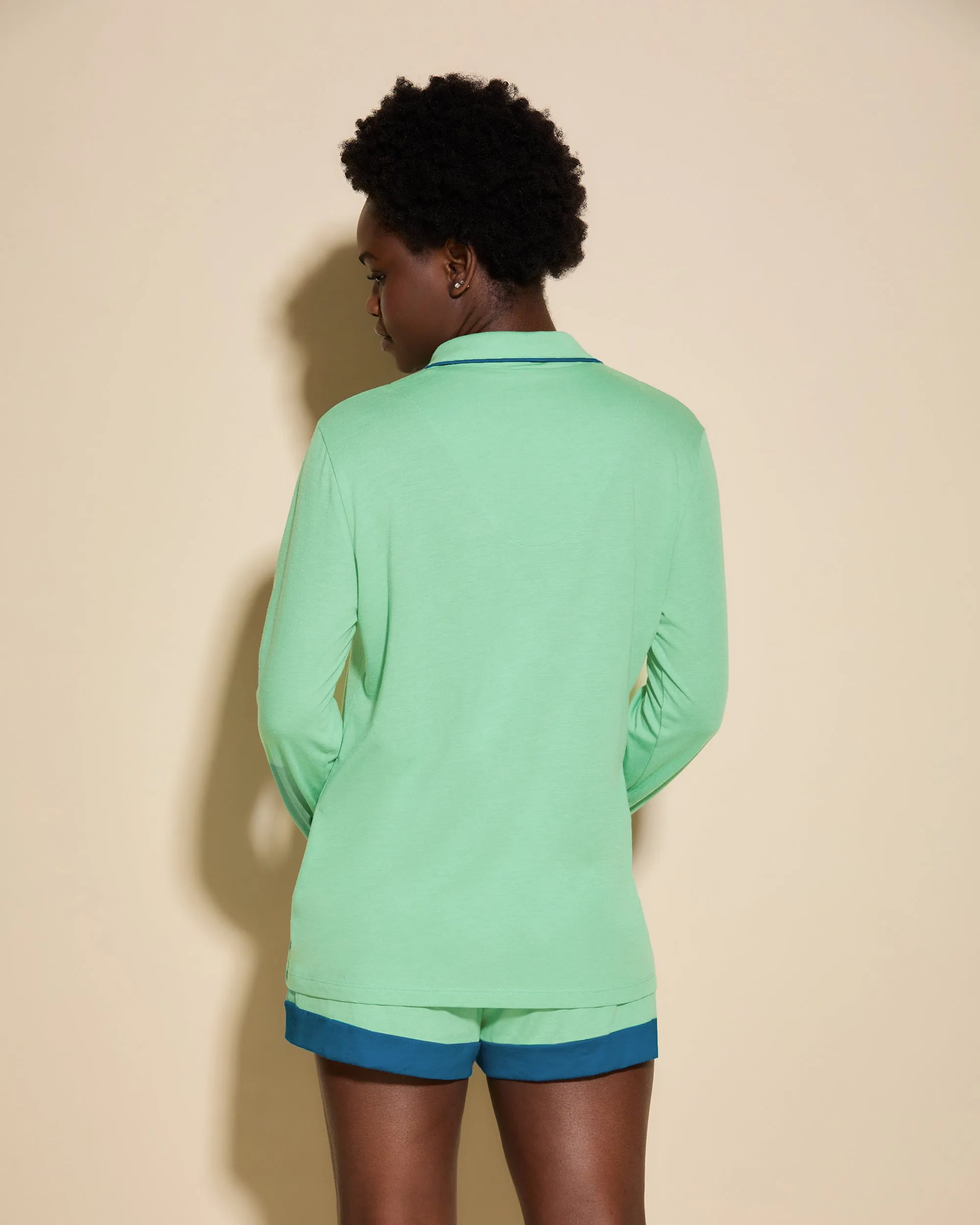 Long Sleeve Top & Boxer Pajama Set