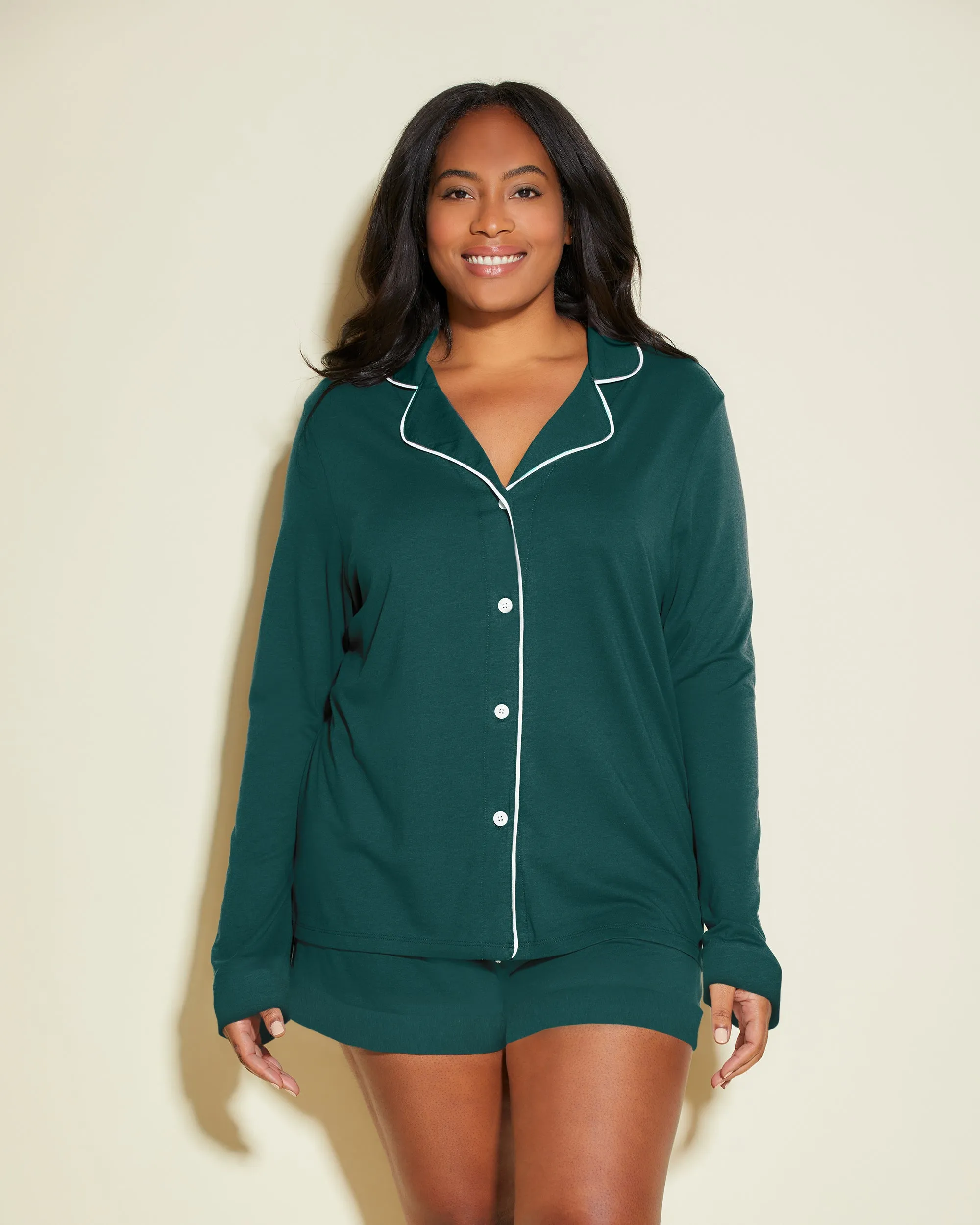 Long Sleeve Top & Boxer Pajama Set