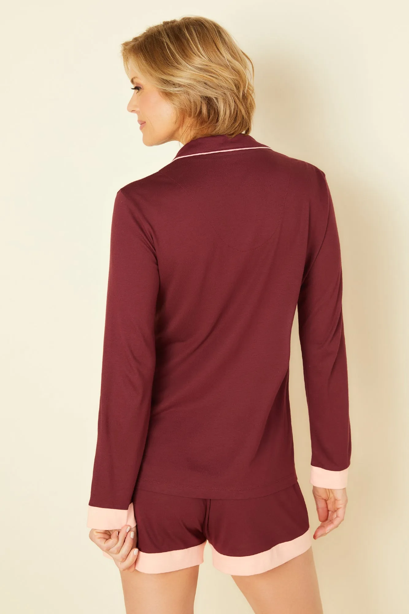 Long Sleeve Top & Boxer Pajama Set