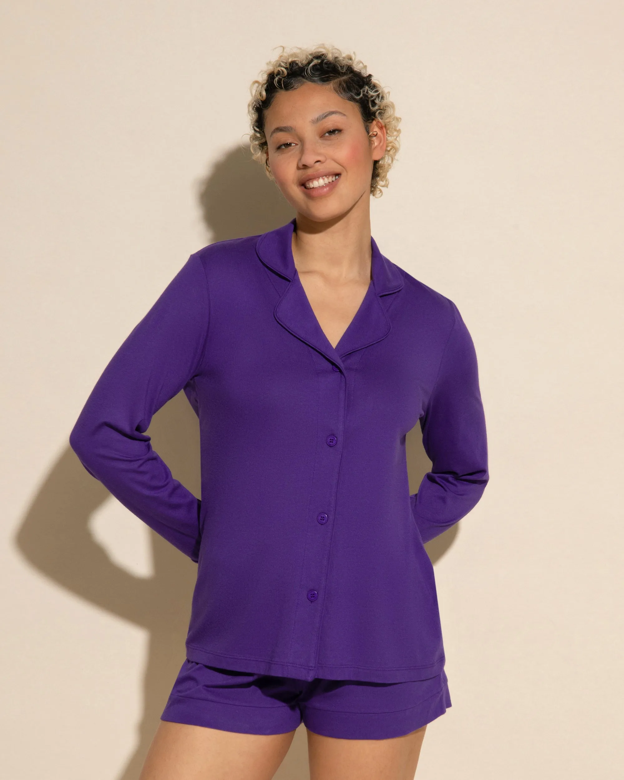 Long Sleeve Top & Boxer Pajama Set