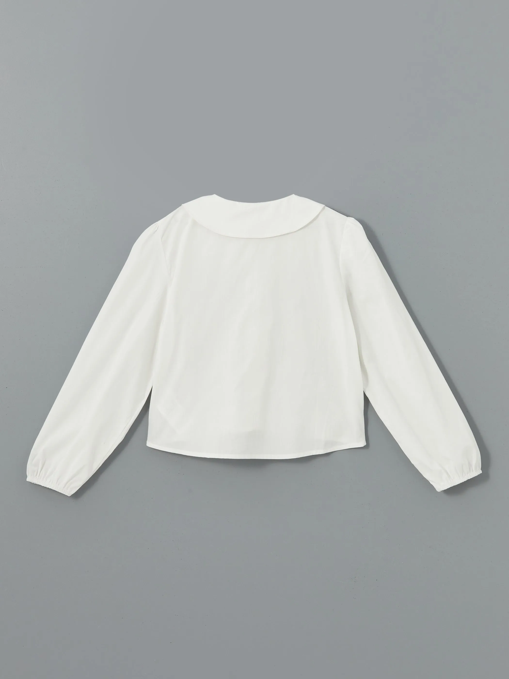 Loose Fit Poplin Bow Girls Shirt